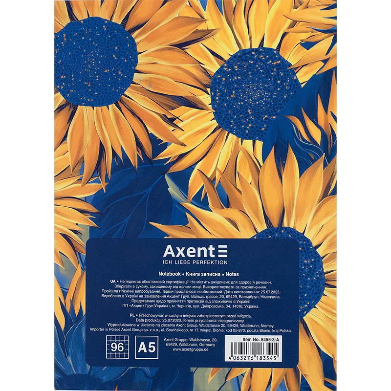 Книга записна Axent UA Ї A5 в клітинку 96 аркушів (8455-3-A) - фото 5