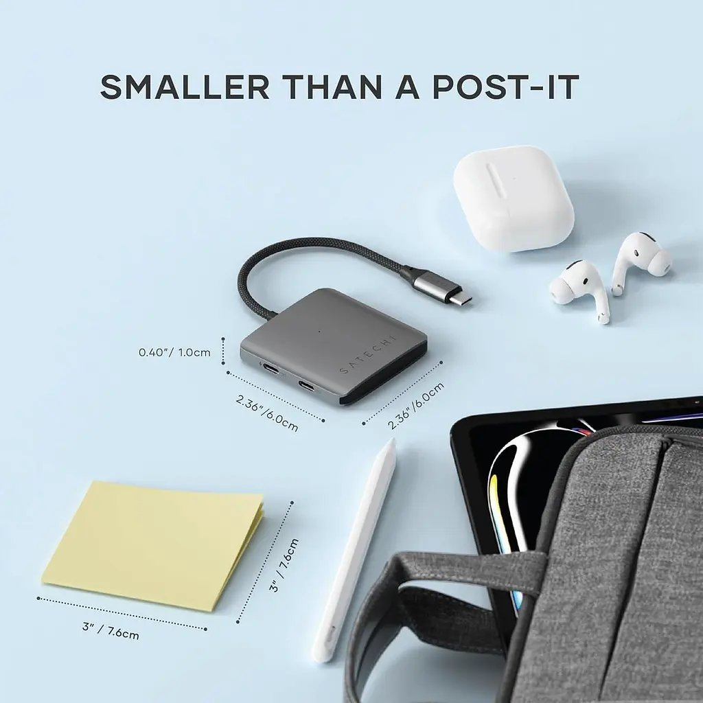 USB-C хаб Satechi 4-в-1 з USB 3.2 10Gbps та зарядкою PD 100W - фото 6