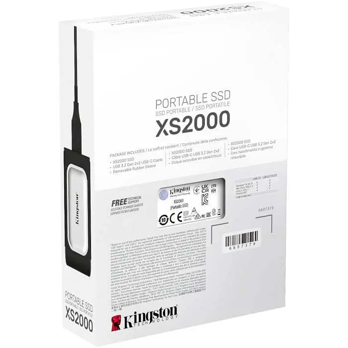 Накопичувач SSD Kingston SSD Portable USB 2.0ТB XS2000 Silver (SXS2000/2000G) - фото 6