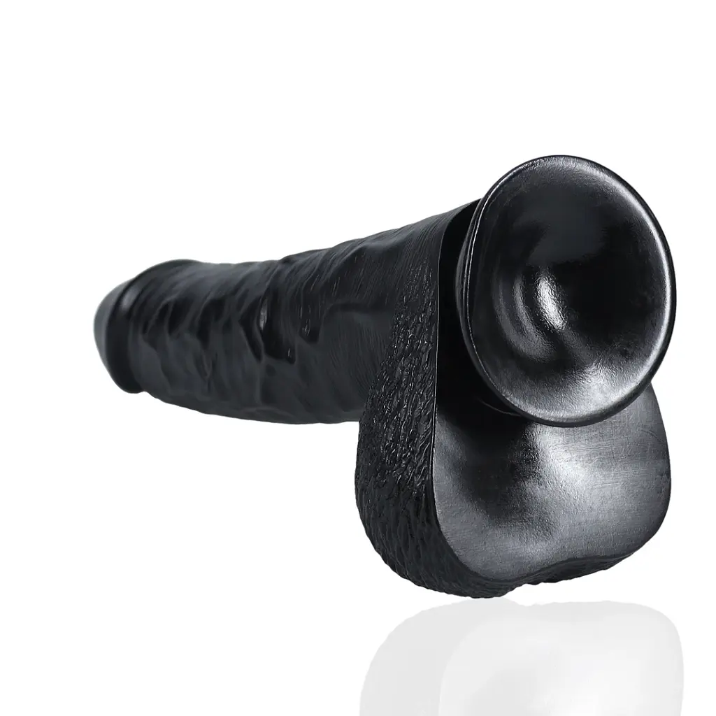 Фалоімітатор RealRock Extra Long with Balls 13", 33 см (чорний) - фото 2