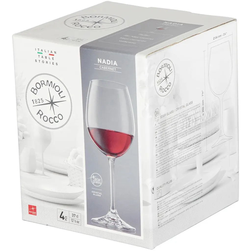 Набір келихів для вина Bormioli Rocco Nadia Cal Cabernet 370 мл 4 шт. (126261GRB0219909) - фото 2