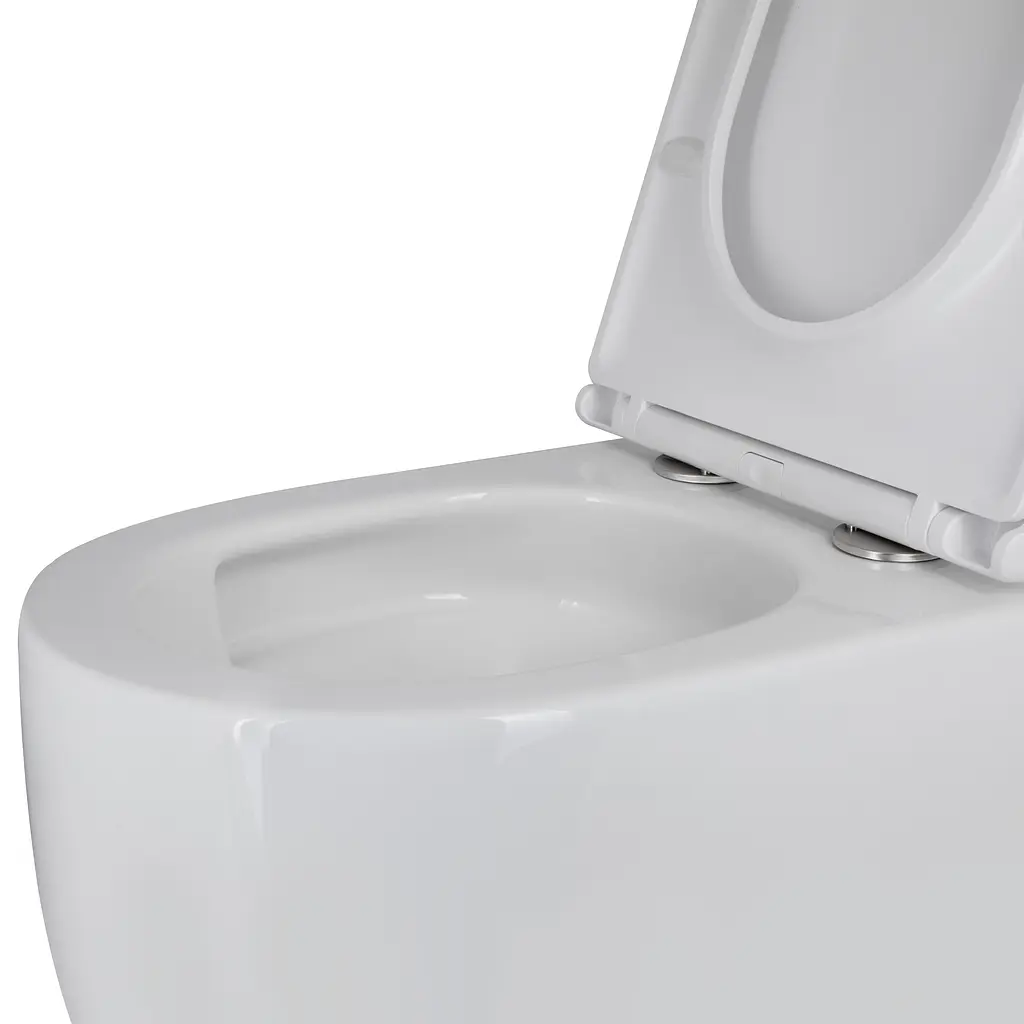 Унитаз подвесной Qtap Taurus безободковый с сиденьем Soft-close QT2433084EUQW, Белый - фото 9