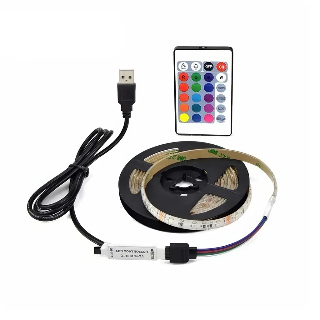 Світлодіодна LED-стрічка, 5 метрів, USB, RGB (WLS-WS-5050-5M) - фото 4