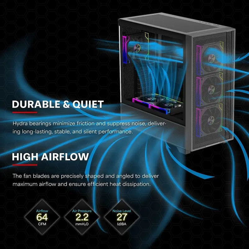 Вентилятор для корпуса 120mm*3 Xilence GAMING XPF360.ARGB PWM - фото 9
