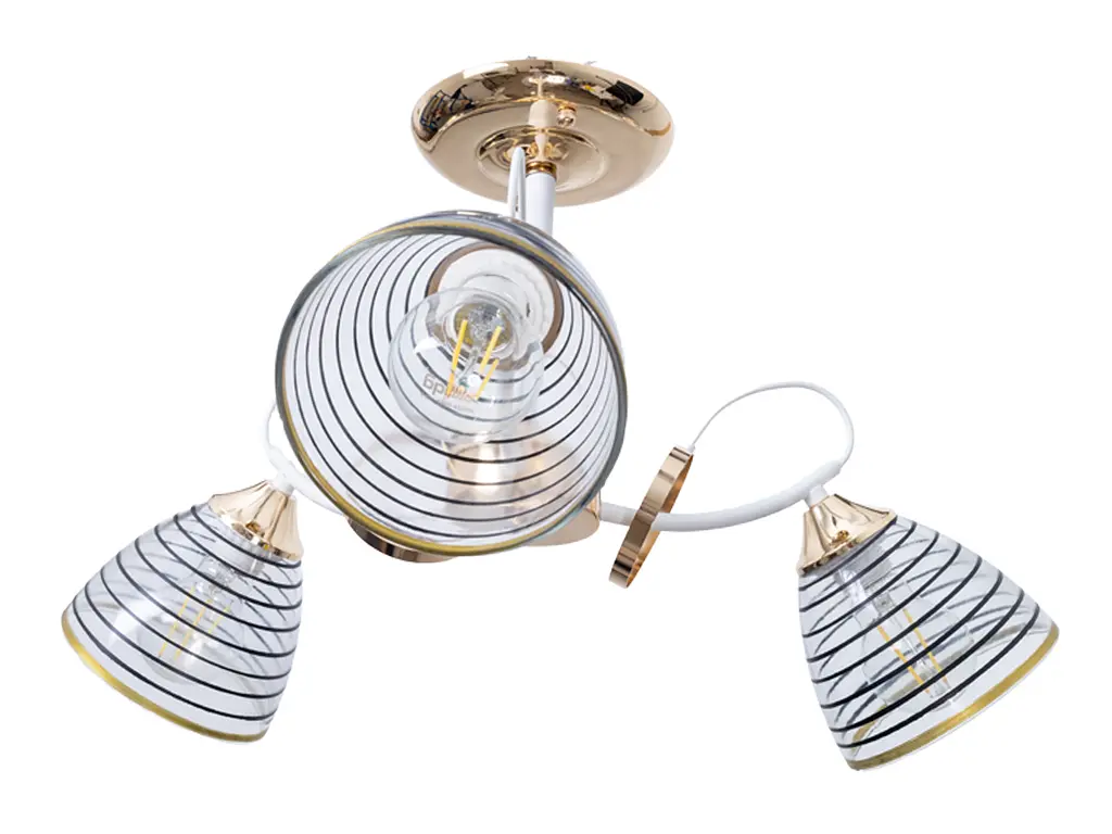 Люстра Brille стельова LK-728S/3 E27 WH+FG - фото 3