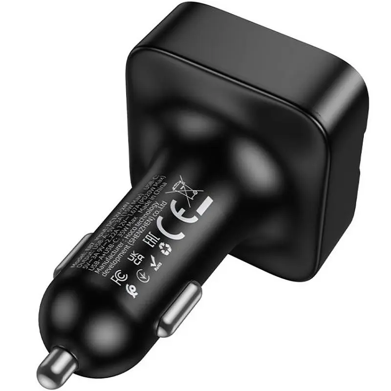АЗУ FM модулятор Hoco E87 Delta 35W (1USB-A/1C) - фото 3