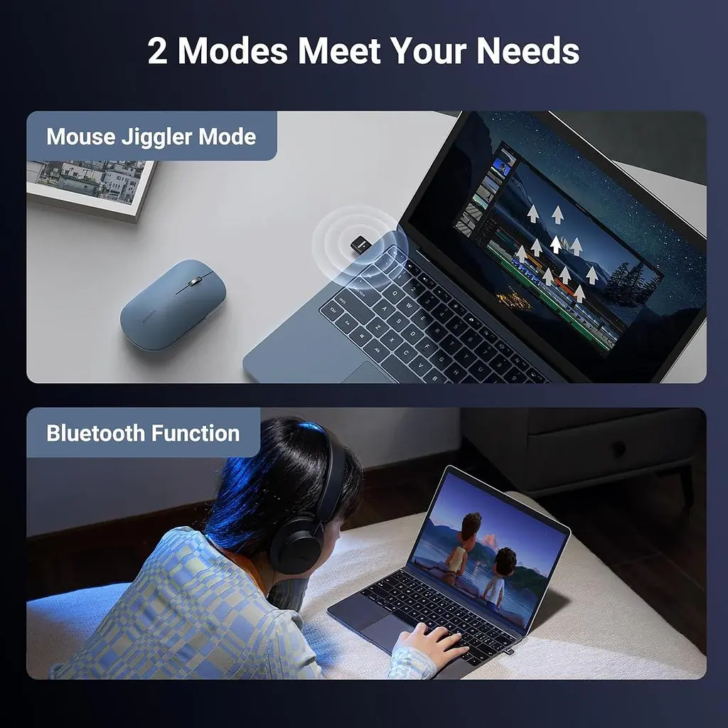 Bluetooth-адаптер Ugreen Undetectable Mouse Jiggler для ноутбука та ПК, чорний (35994) - фото 2