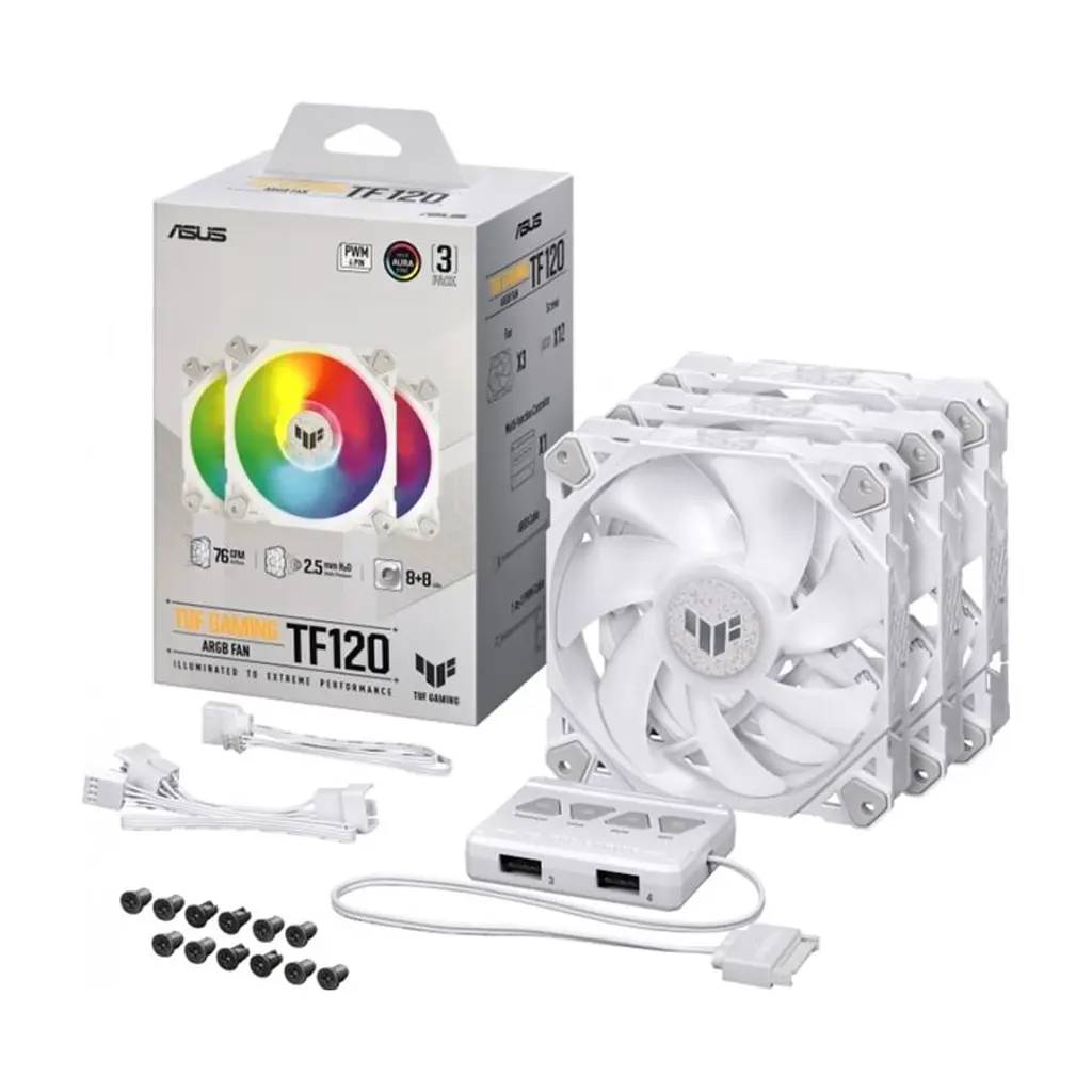 Кулер до корпусу ASUS TUF GAMING TF120 ARGB 3IN1 (90DA0033-B09030) - фото 7