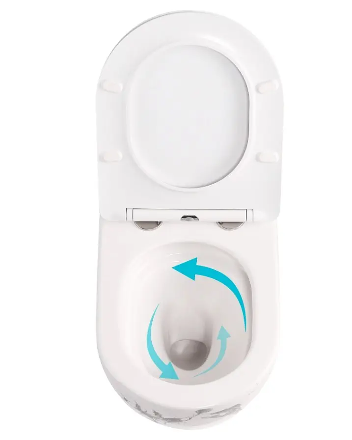 Унітаз підвісний Qtap Robin Ultra Quiet, Marble, з сидінням Slim Duroplast / Soft-close / Quick Release QTROB26MR48998 - фото 5