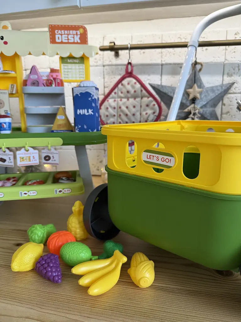 Игровой набор Super Market 2-в-1: тележка для покупок + кассовый аппарат (зеленый) - фото 7