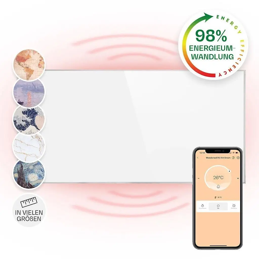 Инфракрасный обогреватель Klarstein Wonderwall Smart (10032781) - фото 8