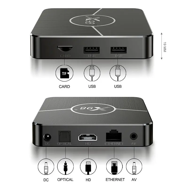 Смарт ТВ приставка X98 Plus 4/32 Гб Smart TV Box Android 11 - фото 5