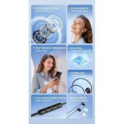 Навушники Vention Echo Lite USB-C In-Ear Wired Black (GBBBAV) - фото 4