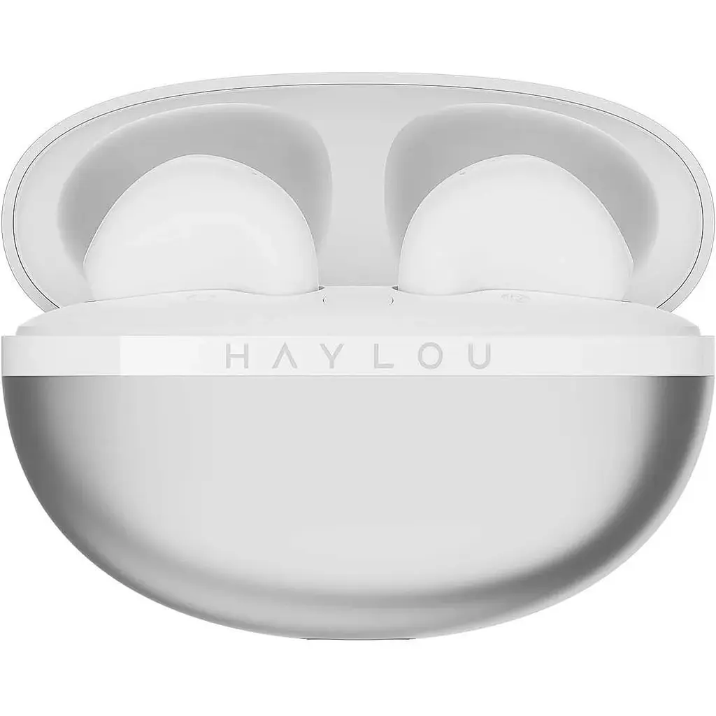 Наушники беспроводные Haylou X1 2023 TWS серебристые в кейсе - фото 2
