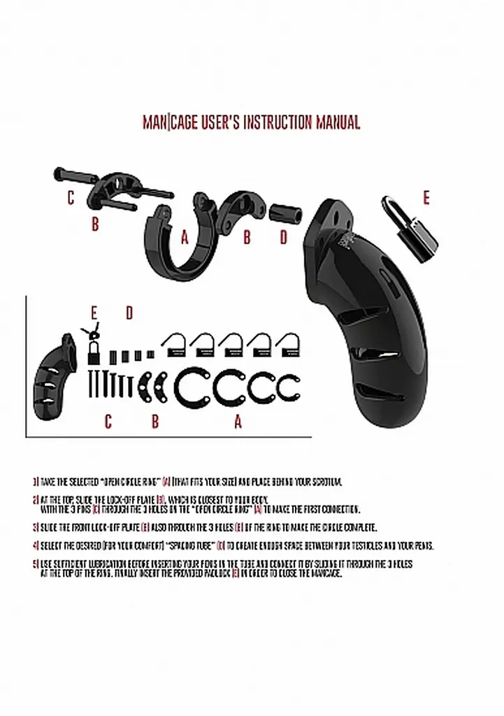 Пояс вірності для чоловіків ManCage 01 Chastity Cage чорний - фото 4