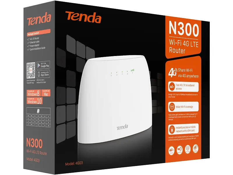Маршрутизатор (роутер) Tenda 4G03 - фото 4