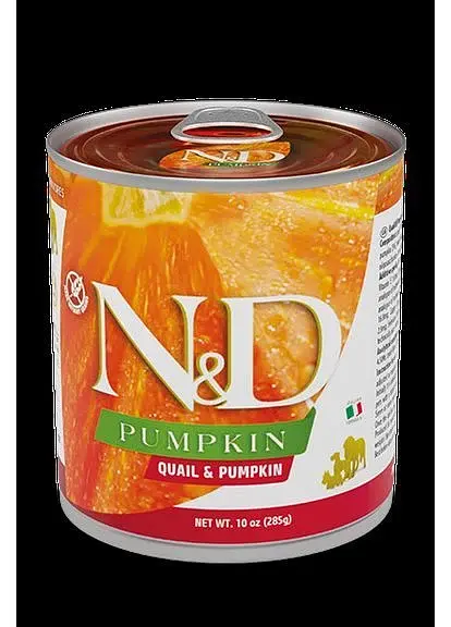 Вологий беззерновий корм Farmina Dog N&D Pumpkin для дорослих собак всіх порід з м’ясом перепілки та гарбузом 285 г