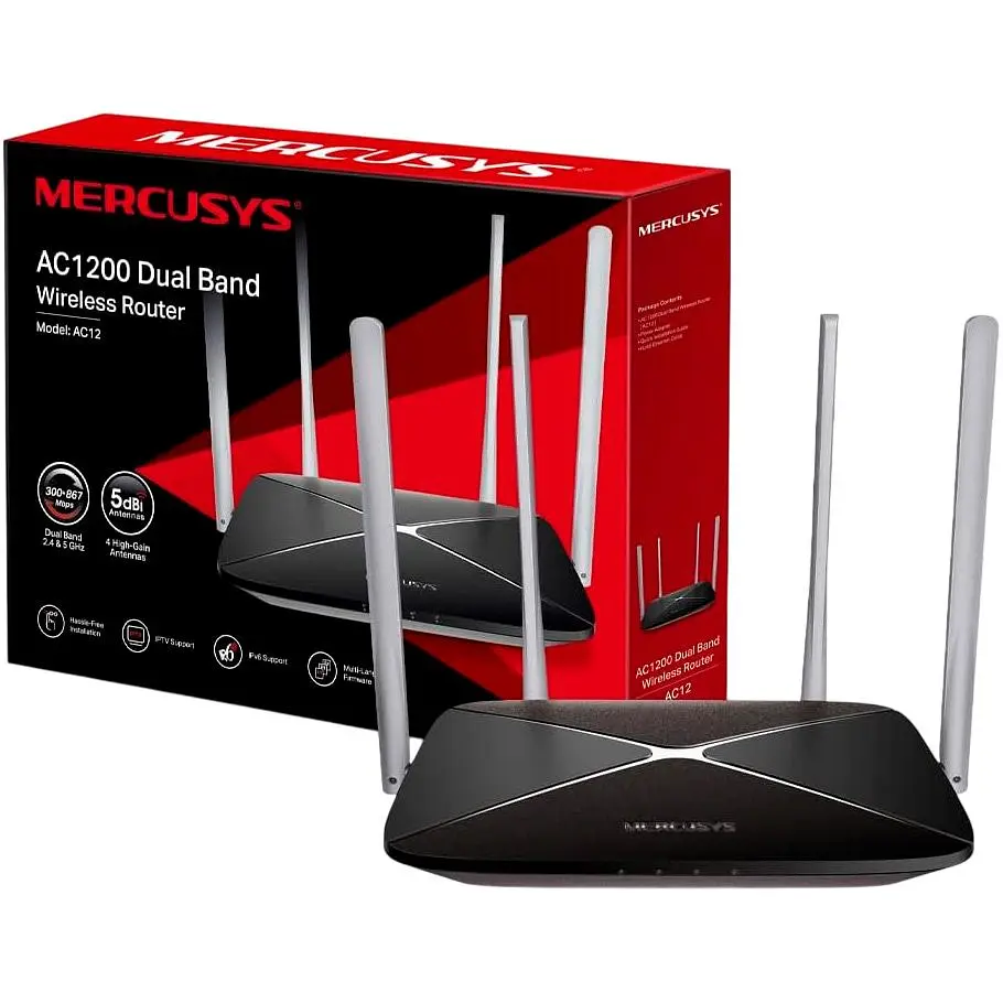 Бездротовий маршрутизатор (роутер) Mercusys AC12 V2 [128292] - фото 4