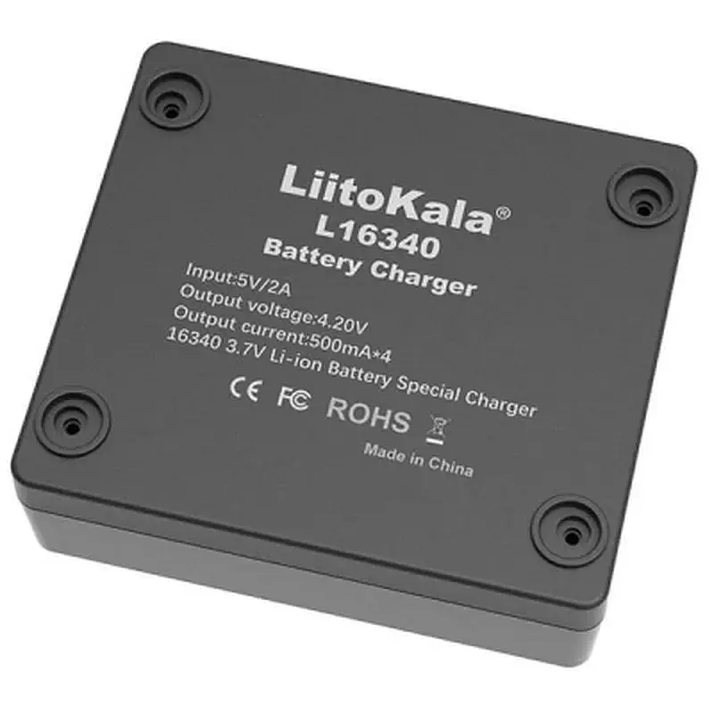 Зарядний пристрій для акумуляторів Liitokala 4 Slots, Li-ion, 16340, CR123A (Lii-L16340) - фото 5