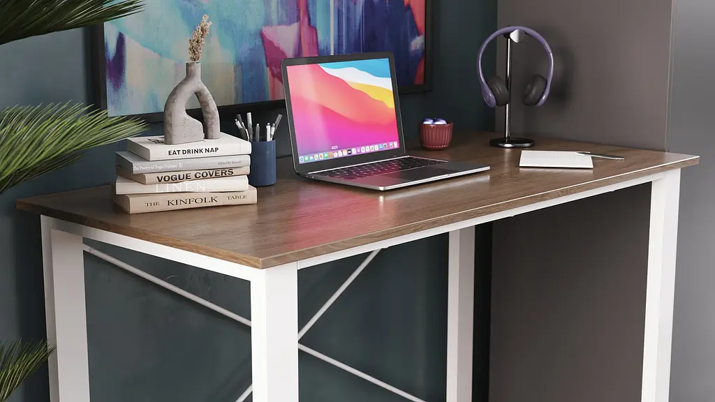 Письменный стол Ferrum-decor Драйв 750x1200x700 Белый металл ДСП Дуб Сонома Трюфель 16 мм (FRD-103189) - фото 3