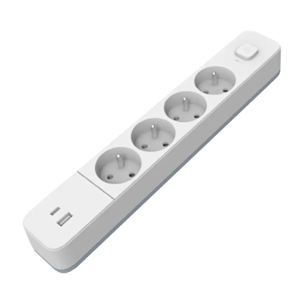 Мережевий фільтр живлення Euroelectric Х4 10А 2м USB, Type-C, White (EE-104USB/C-2M) - фото 2