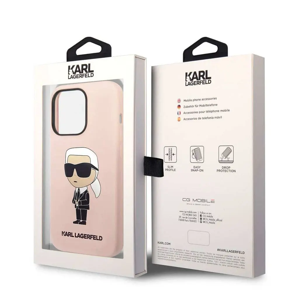 Чехол Karl Lagerfeld Liquid SilicOne Ikonik NFT для iPhOne 15 Pro Pink (57983116787) - фото 7