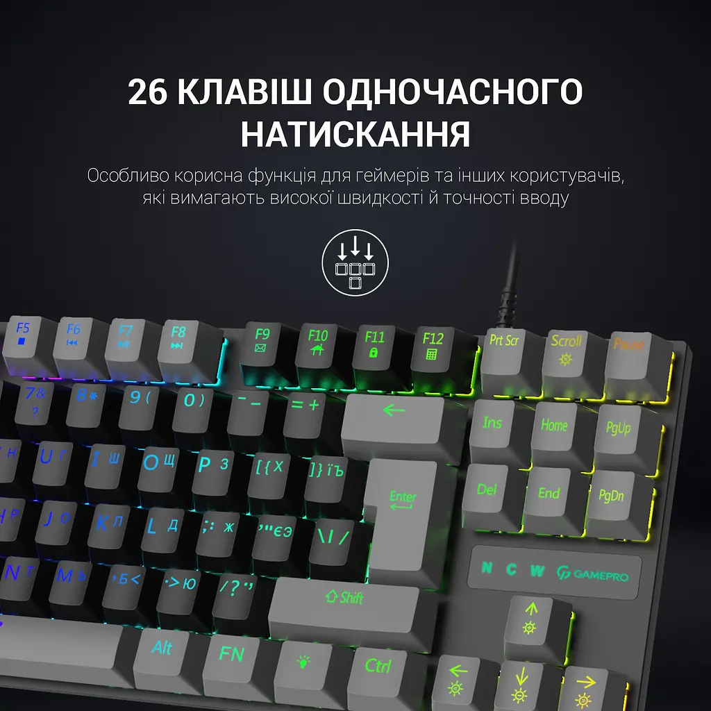 Клавиатура GamePro Red Switch механическая (MK100R) - фото 6