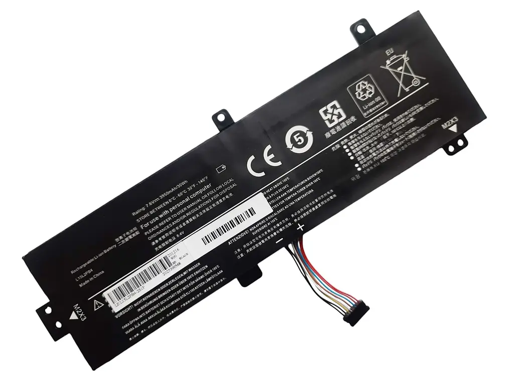 Акумулятор для ноутбука Lenovo IdeaPad 310-15 L15L2PB4, 3950 mAh (30Wh), 2cell, 7.6V, Li-ion, чорний - фото 2