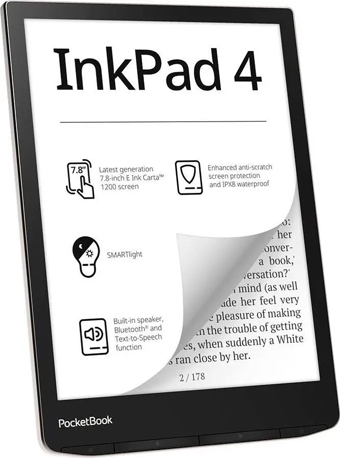 Електронна книга PocketBook 743G InkPad 4 Stundust Silver (PB743G-U-CIS, PB743G-U-WW) [89191] - фото 2