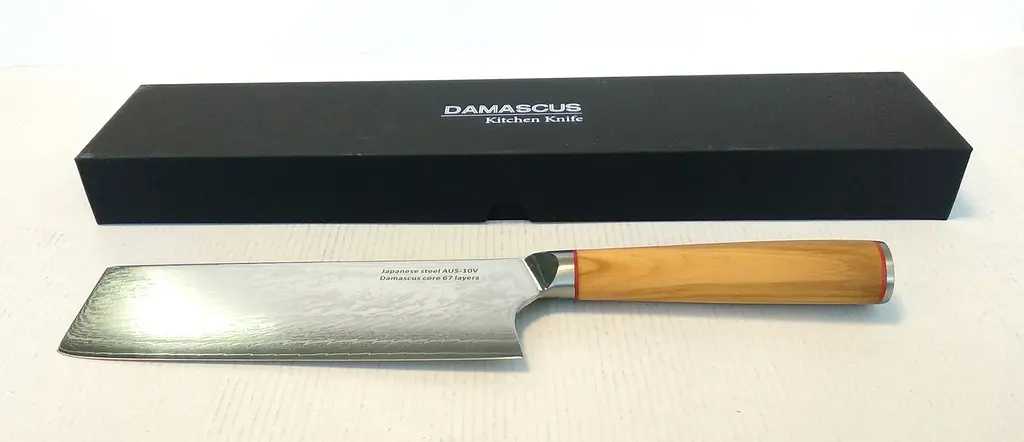 Ніж кухонний-сокир 17 см Damascus DK-OK 4005 AUS-10 дамаська сталь 67 шарів