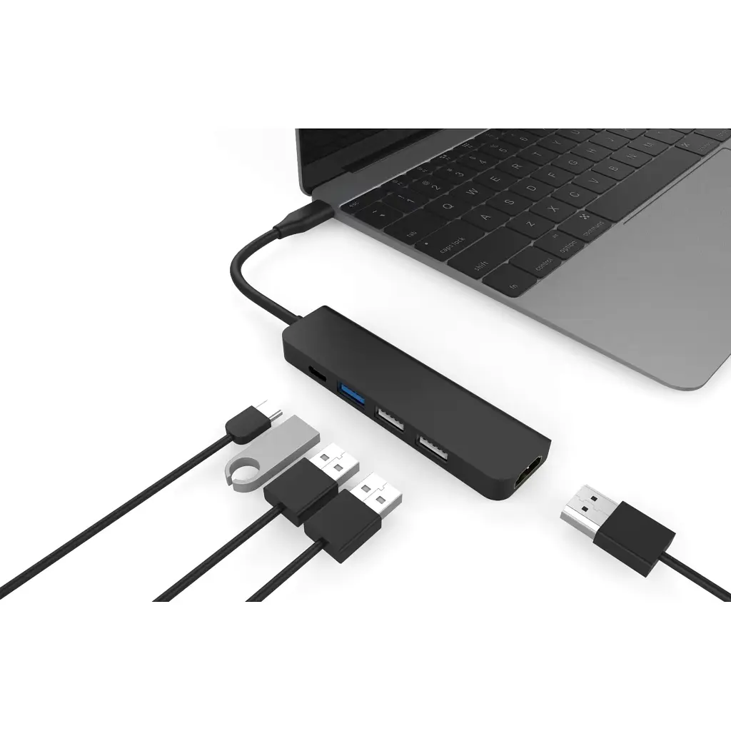 Концентратор XoKo AC-405 Type-C to HDMI+USB 3.0+USB 2.0+Type-C (XK-AC-405) - фото 4