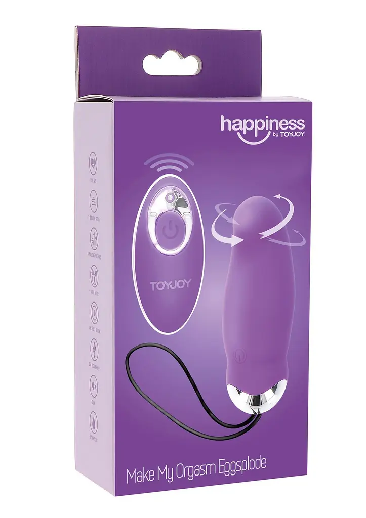 Виброяйцо Toy Joy Make My Orgasm Eggsplode 8.9 см фиолетовый - фото 5