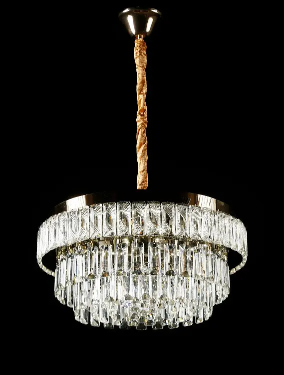 Кришталева люстра L1195/500/Splendid Ray L1195/500/5+LED (SGD), золота кришталева люстра 50 см на 5 ламп E14 з пультом5+LED (SGD) - фото 2