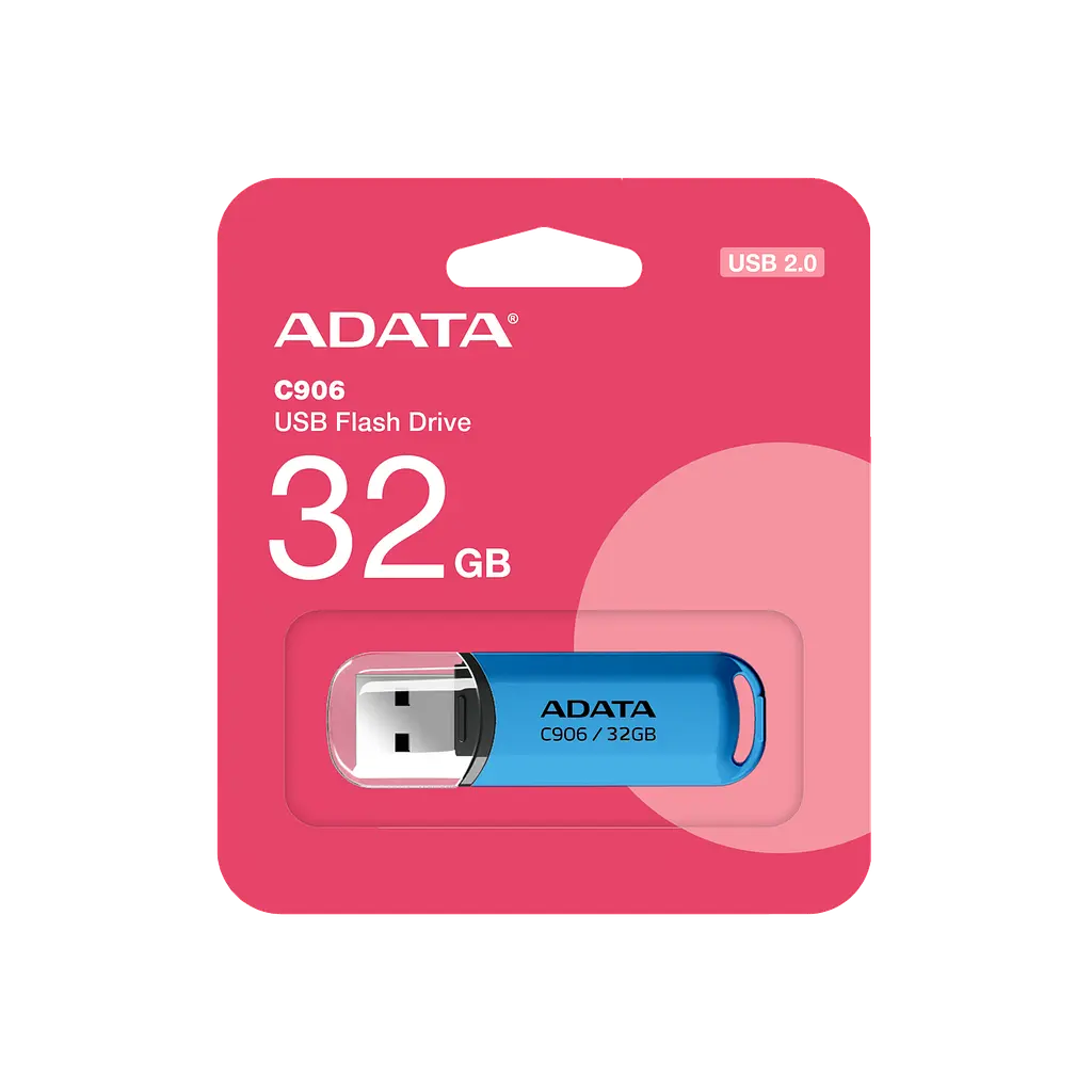 Флеш-накопитель ADATA USB 2.0 C906 32Gb Water голубой - фото 2