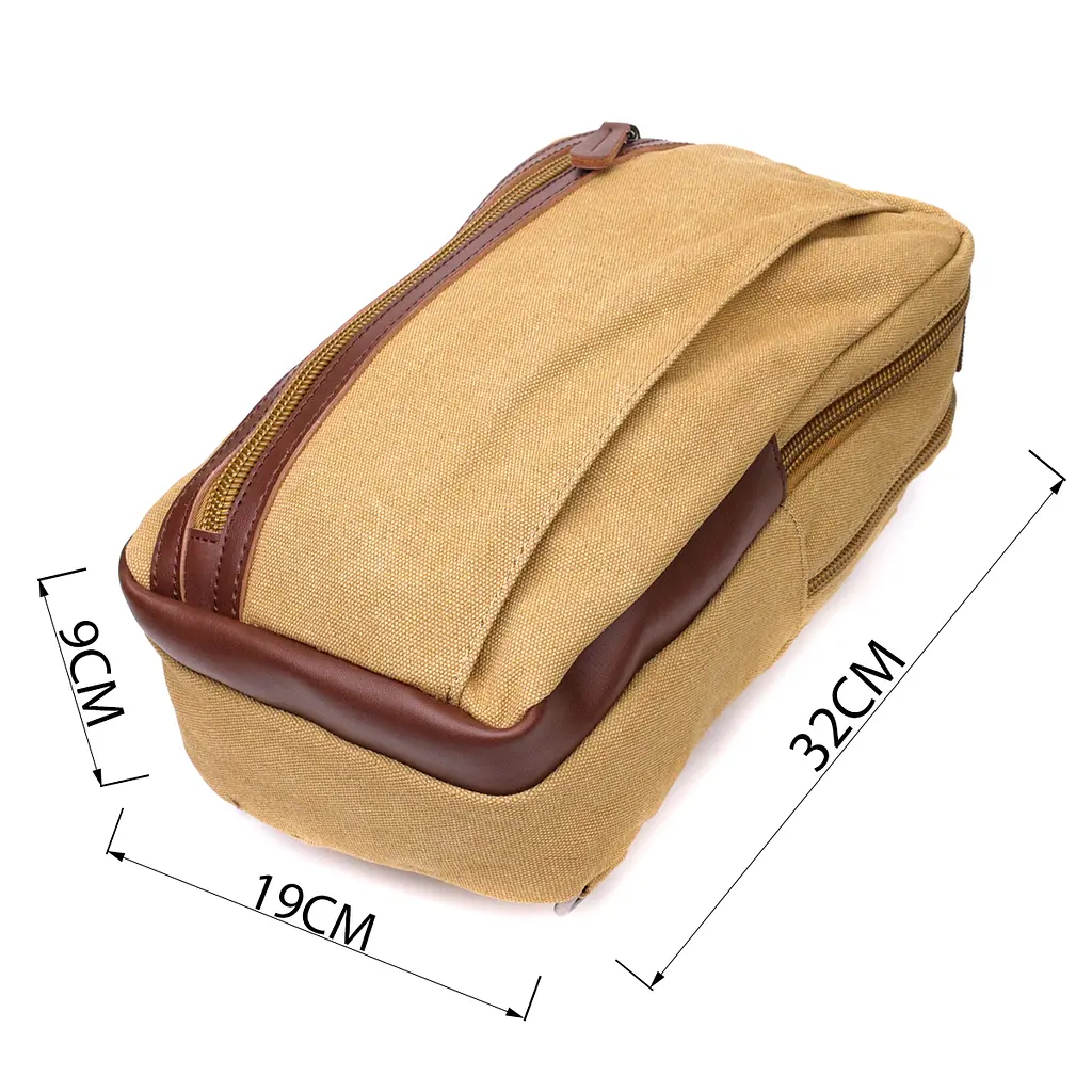Интересная мужская сумка через плечо из плотного текстиля Vintage 19х32х9 см sum0028978 - фото 3