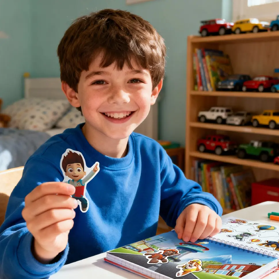 Набір стікерів на пружині "Paw Patrol" DoDo Toys 200750, 8 листів багаторазових стікерів - фото 6