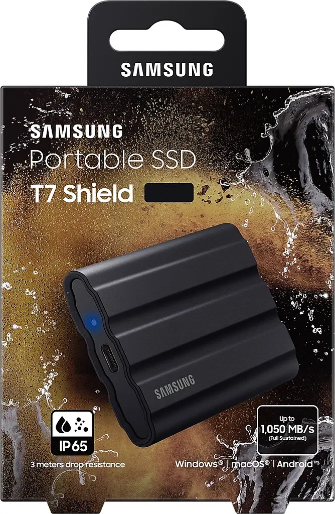 Накопичувач зовнішній SSD 2TB Samsung T7 Shield Black (MU-PE2T0S/WW) - фото 7