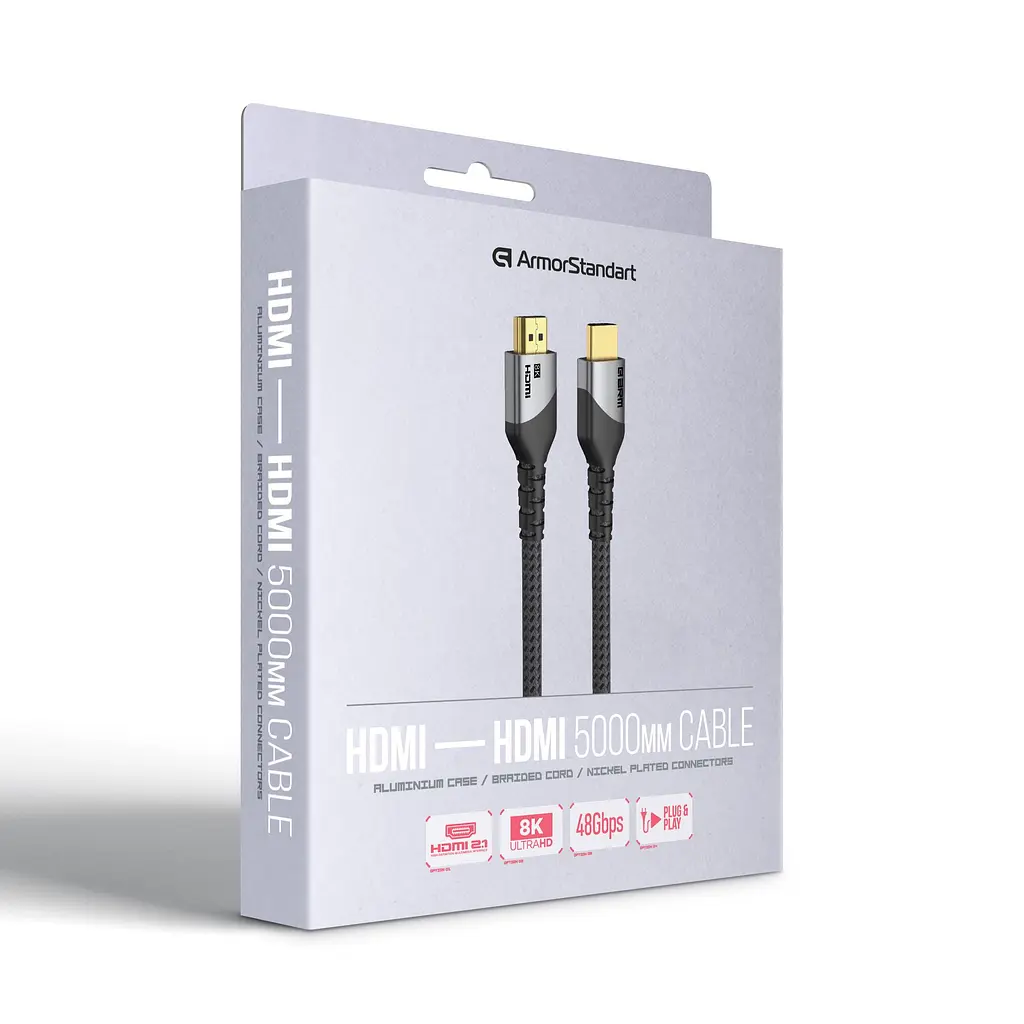 Кабель Armorstandart HDMI-HDMI V 2.1 5 м (ARM89320) - фото 2