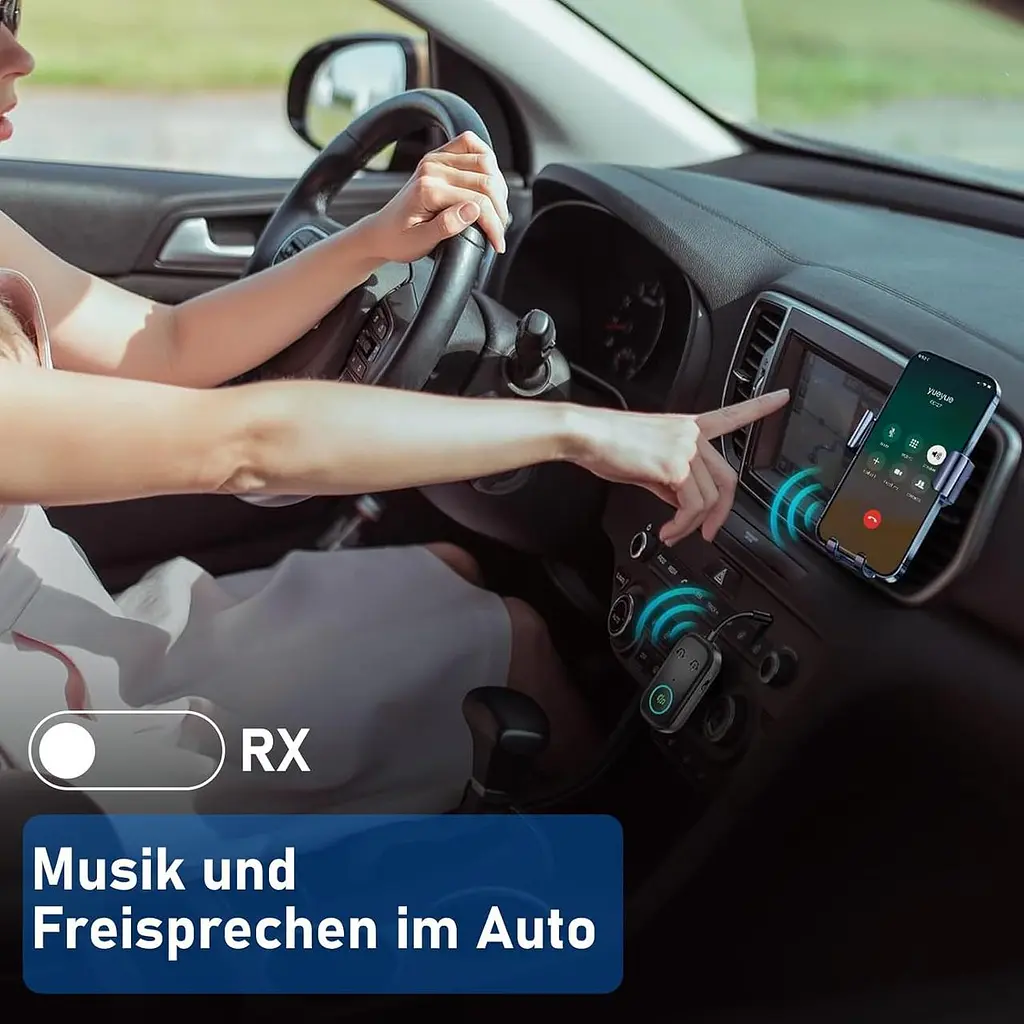 Bluetooth 5.3 адаптер TX/RX 2-в-1 для телевізора, авто та AUX - фото 2