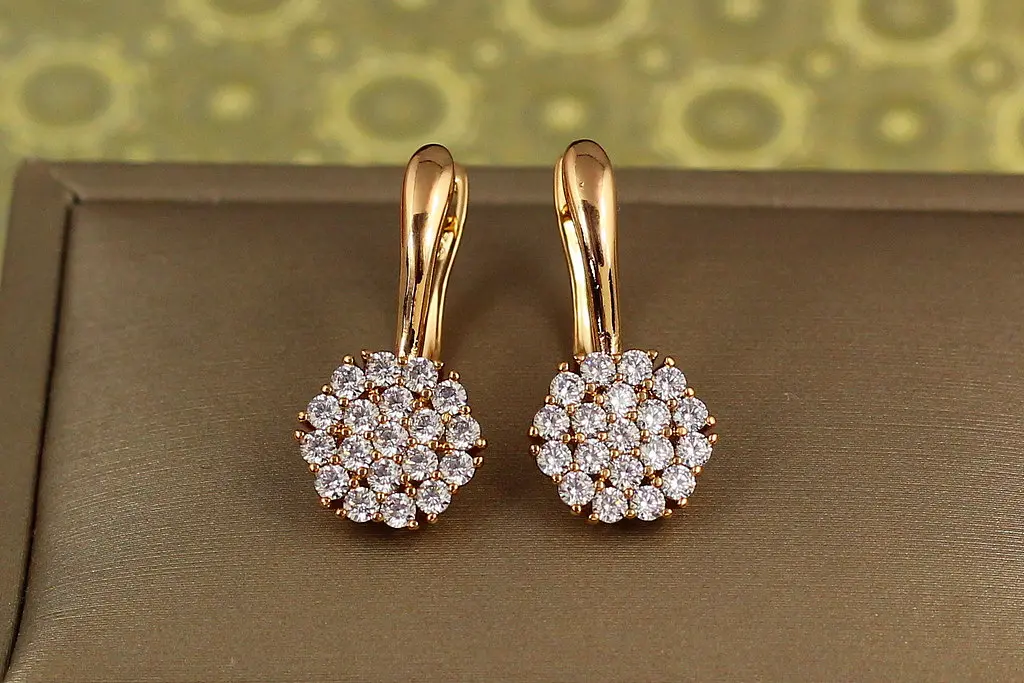 Сережки Xuping Jewelry Біоника 2,3 см золотисті - фото 4