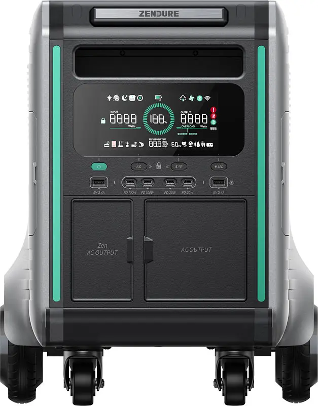 Зарядная станция Zendure SuperBase V6400 (6438 Вт/м) 3800Вт UPS Semi-Solid GridFlow WIFI/BT - фото 4