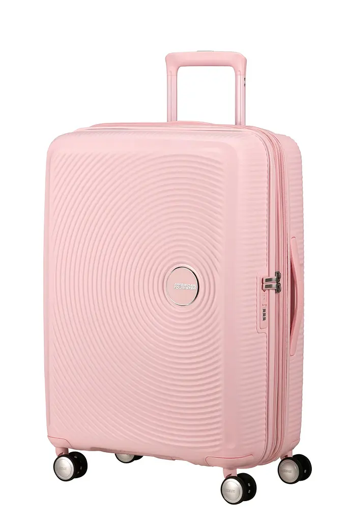American Tourister Валіза American Tourister, Soundbox, поліпропілен, середня, 67см, 71.5/81л, TSA, 4 колеса, EXP, пастельно-рожевий - фото 5