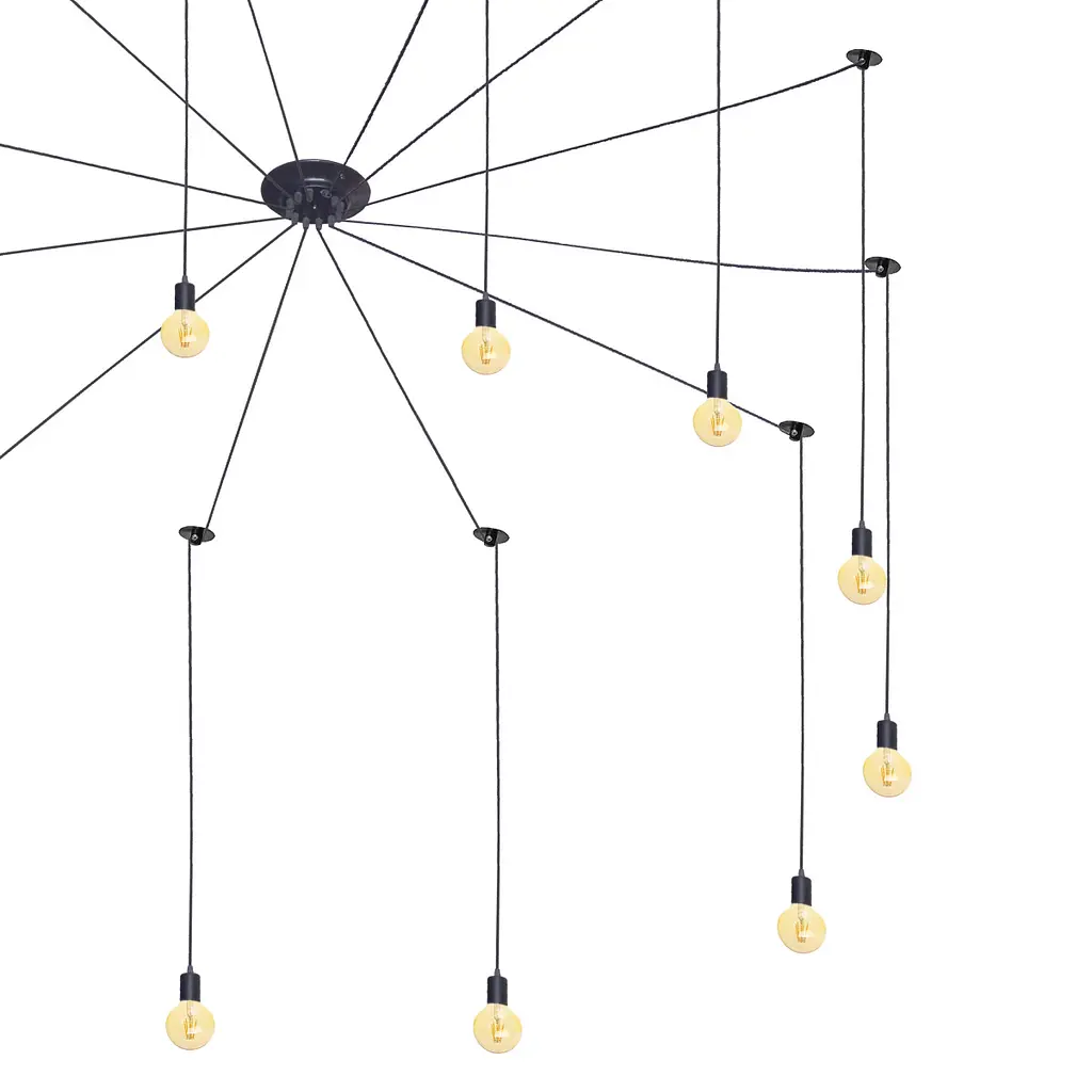 Люстра подвесная Brille паук Е27 60W BK (BL-790S/12) - фото 2