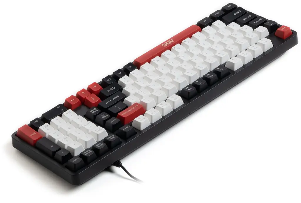 Клавіатура AOC GK116H1 White/Red/Black (GK116H1/97) - фото 3