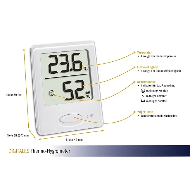 Термогігрометр цифровий TFA 30504102 - фото 5