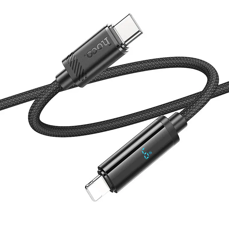 Дата кабель Hoco U127 Power Type-C to Lightning (1.2m) Black - фото 2