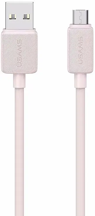USB Кабель Usams US-SJ690 MicroUSB 2A 1.0m Рожевий