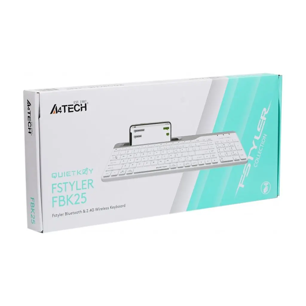 Клавіатура A4Tech FBK25 Wireless White (4711421961578) - фото 6
