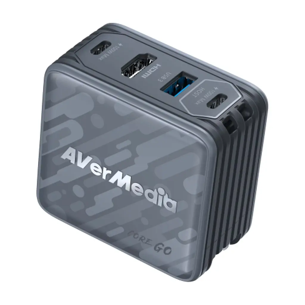 Зарядний пристрій AVerMedia GC313 CORE GO 100W 2хUSB-С 1хUSB-A 1xHDMI black (40AAGC313AWN) - фото 9