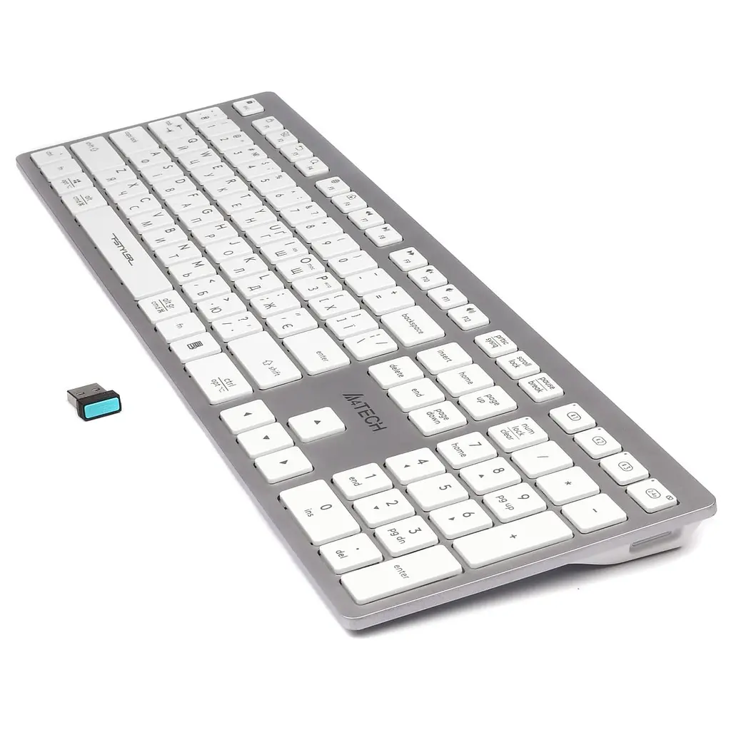 Клавіатура A4Tech Fstyler FBX50C Wireless White (FBX50C (White)) - фото 5